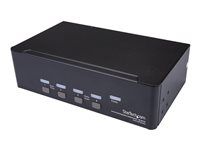 4 port - 4K 60Hz - Dual Monitor KVM - DisplayPort Switch - KVM DisplayPort - Desktop KVM Switch (SV431DPDDUA2) - Prepínač KVM / audio / USB - 4 x KVM / zvuk / USB - 1 miestny používateľ - desktop, Dá sa namontovať do rozvádzača