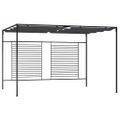 vidaXL Altánok so zaťahovacou strieškou 4x3x2,3 m antracitový 180 g/m²