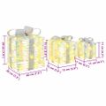 vidaXL Osvetlená vianočná darčeková krabica 3 ks 150 LED Teplá biela