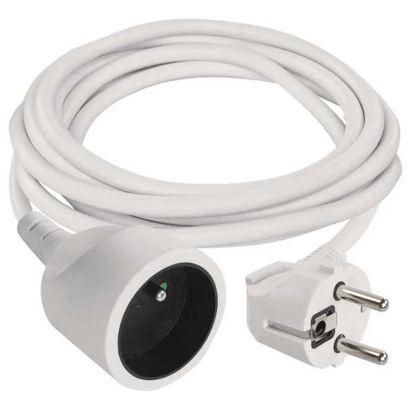 1901010200 Emos Predlžovací kábel 2 m / 1 zásuvka / biely / PVC / 1 mm2