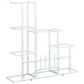 vidaXL Stojan na kvety 94,5x25x88 cm biely kovový