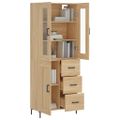 vidaXL Vysoká skrinka dub sonoma 69,5x34x180 cm spracované drevo