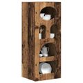 vidaXL Servírovacia skriňa ELST Staré drevo 40 x 35 x 100,5 cm