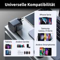 INTENSO W65ACIC GaN, USB-A/C, Nabíjačka, 65W, čier