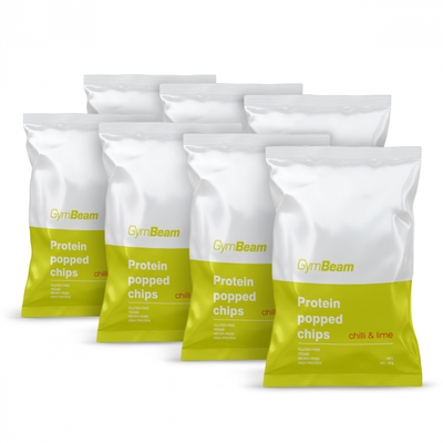 Proteínové chipsy - GymBeam, chilli a limetka, 7 x 40 g