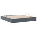 vidaXL Otomanový posteľný rám s úložiskom Tmavosivá 180 x 200 cm Zamat
