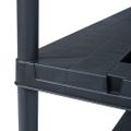 vidaXL Regál s úložnými poličkami čierny 90x40x138 cm plastový 220 kg