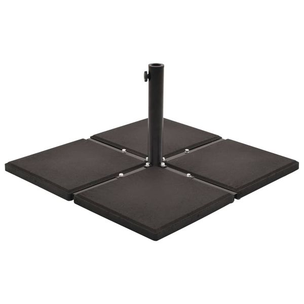 vidaXL Závažia pre slnečník 4 ks čierne betónové štvorcové 48 kg