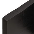 vidaXL Nástenná polica tmavohnedá 100x10x4 cm ošetrený dubový masív