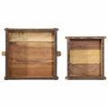 vidaXL Podnos 2 ks Hnedá 29 x 31 x 10 cm Masívne obnovené drevo