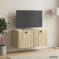 vidaXL Nástenná TV skrinka Nástenný Dub sonoma 59,5 x 31 x 30 cm