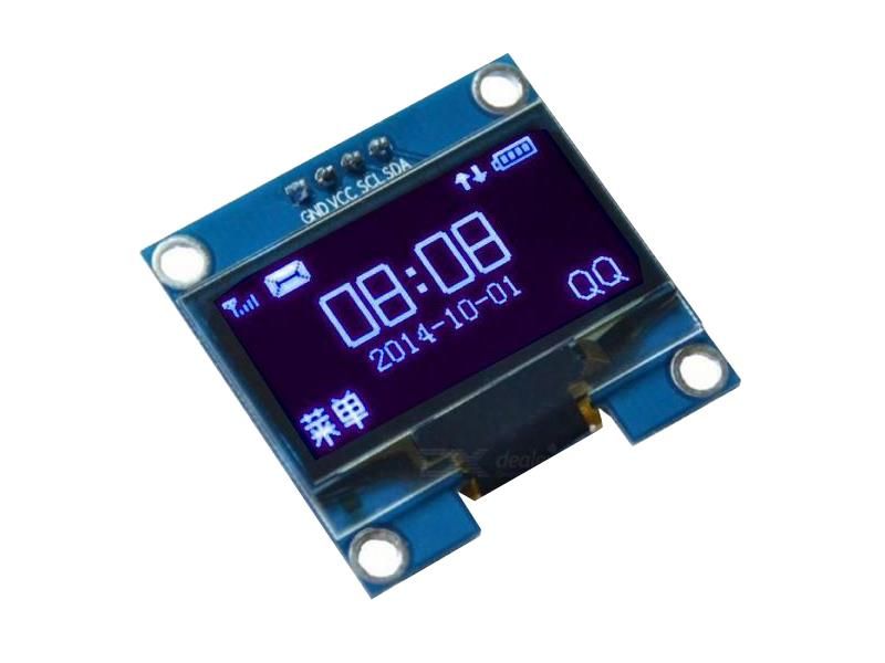 Displej OLED 0,96", 128x64 znakov, IIC/I2C, 4 konektorov, modrý