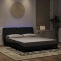 vidaXL Rám postele s LED bez matraca čierny 160x190 cm zamat