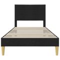 vidaXL Rám postele s čelnou doskou Čierna 80 x 200 cm Látka
