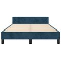 vidaXL Posteľ bez matraca tmavomodrý 120x200 cm zamat