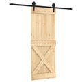 vidaXL Posuvné dvere Prírodná a čierna 80 x 210 cm