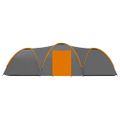 vidaXL Kempingový iglu stan 650x240x190 cm pre 8 osôb, sivo oranžový