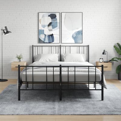vidaXL Nástenné nočné stolíky 2 ks dub sonoma 35x35x20 cm