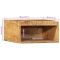 vidaXL TV skrinka na stenu 40x30x19 cm masívne hrubé drevo mango