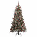vidaXL Umelý vianočný stromček Zelená 180 cm PVC, plast a oceľ
