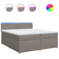 vidaXL Boxspring posteľ s matracom sivohnedý 200x200 cm látka