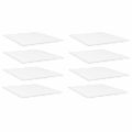 vidaXL Prídavné police 8 ks, biele 40x50x1,5 cm, drevotrieska