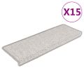 vidaXL Samolepiace nášľapy na schody, sisalový vzhľad 15 ks 65x21x4 cm