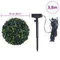 vidaXL Umelé buxusové gule s LED svetlami, 2 ks, zelená, 52 cm