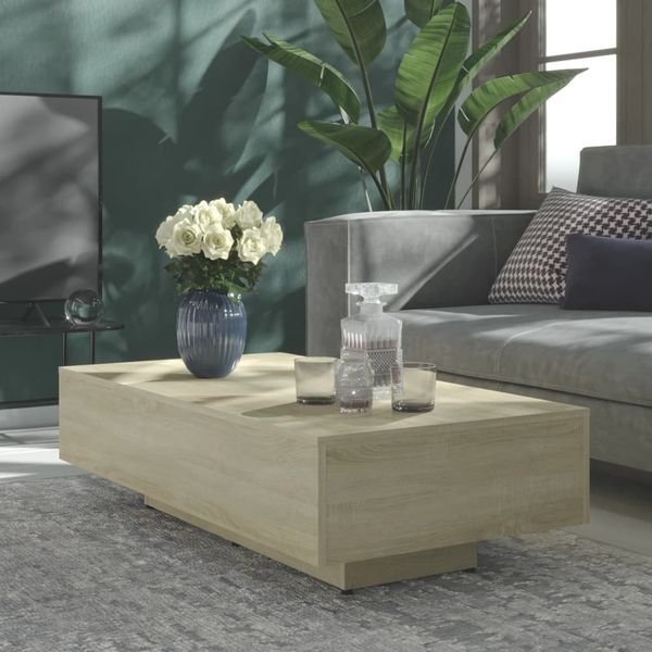 vidaXL Konferenčný stolík, dub sonoma 100x49,5x31 cm kompozitné drevo