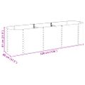 vidaXL Vyvýšený záhradný záhon 320x80x81cm,pozinkovaná oceľ,strieborný
