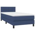 vidaXL Boxspring posteľ s matracom modrá 100x200 cm látka