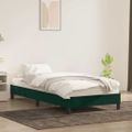 vidaXL Rám postele bez matraca Tmavo zelená 80x220 cm Zamat