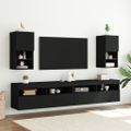 vidaXL TV skrinka s LED svetlami čierna 30,5x30x60 cm