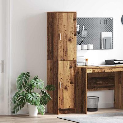 vidaXL Highboard Staré drevo 35 x 39 x 168 cm