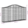 vidaXL Oblúkové gabiónové koše 18 ks 200x30x100/120cm pozinkov. železo