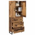 vidaXL Highboard 2 ks Staré drevo 69,5 x 34 x 180 cm