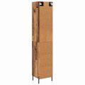 vidaXL Highboard Staré drevo 34,5 x 34 x 180 cm Kompozitné drevo