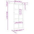 vidaXL Posuvné dvere 90 x 208 cm Borovicový masív Prírodná