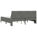 vidaXL Rám postele s matracom s matracmi Tmavo šedá 200 x 200 cm Zamat