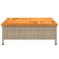 vidaXL Kryt na podstavec slnečníka béžový 70x70x25 cm polyratan akácia