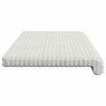 vidaXL Vankúš na lavičku Pl plush kord Krémová Hĺbka 35 cm