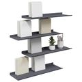 vidaXL Závesná polica 4 ks Antracit 60 x 18 x 2,5 cm Oceľ