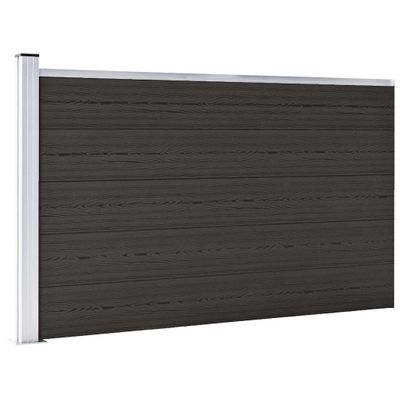 vidaXL Plotový panel WPC 175x105 cm čierny