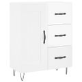 vidaXL Komoda lesklá biela 69,5x34x90 cm spracované drevo