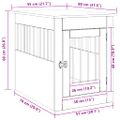 vidaXL Nábytok pre prepravku pre psa Artisan Dub 55x80x68 cm Drevo