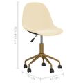 3086104 vidaXL Swivel Dining Chairs 6 pcs Cream Velvet(3x333494)