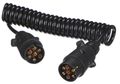 Propojovací spirálový kábel zástrčky tažného zariadenia TRAILER CABLE 3, 7-7pin, 3 m SIXTOL