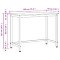 vidaXL stôl Staré drevo 100 x 50 x 76,5 cm Inžinierske drevo a oceľ
