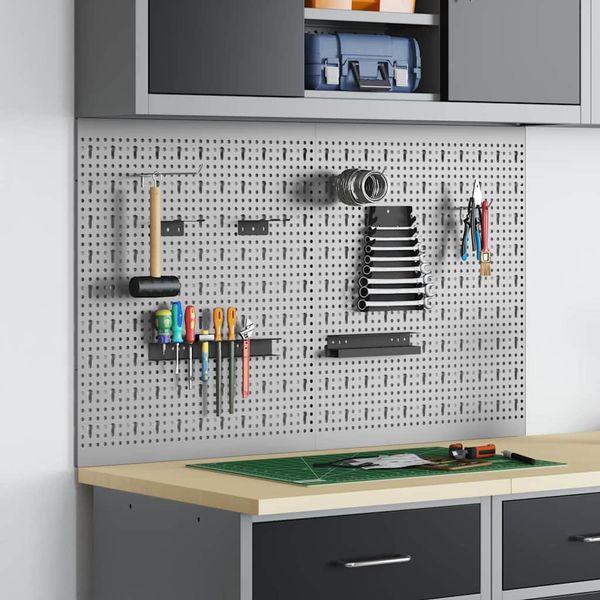 vidaXL Panel na nástroje 2 pcs Sivá 100 x 1 x 60 cm