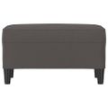 vidaXL Lavička sivá 70x35x41 cm umelá koža